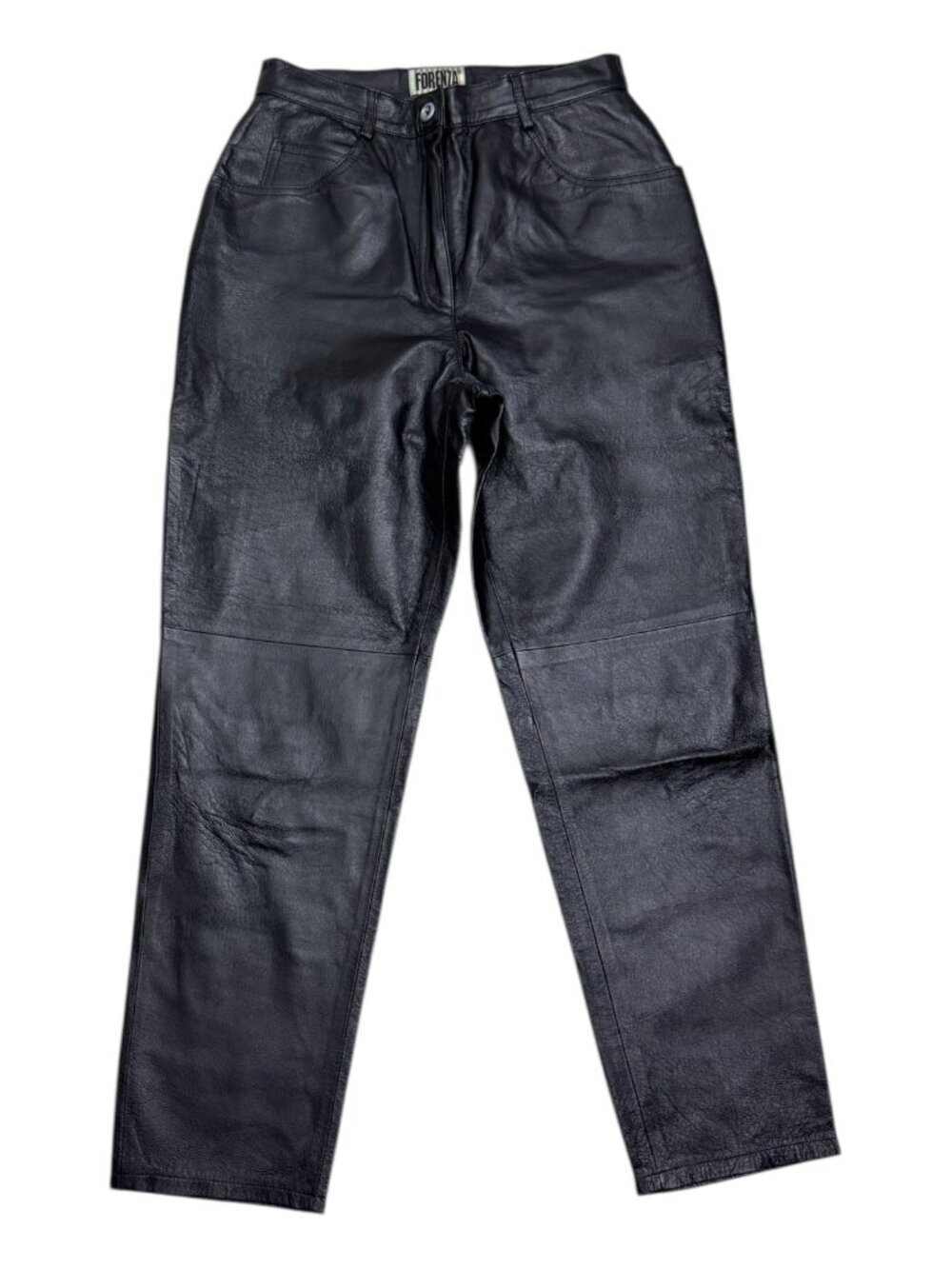 FORENZA GENUINE LEATHER Designer Vintage Retro Casual Pants Womens Small